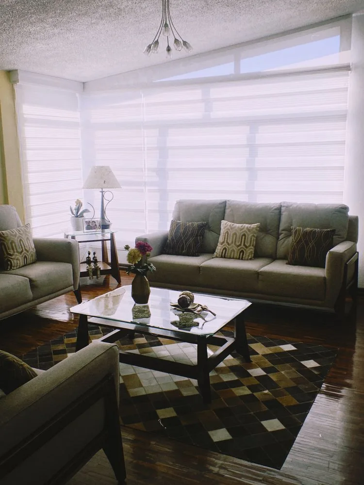 Living room shown as cleaning inspiration, not company work